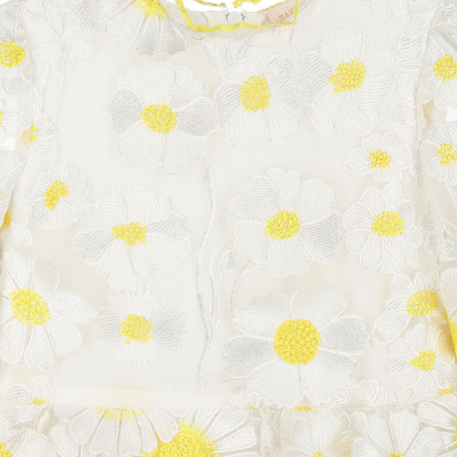 Girls Ivory & Yellow Floral Dress, 1, hi-res image number null