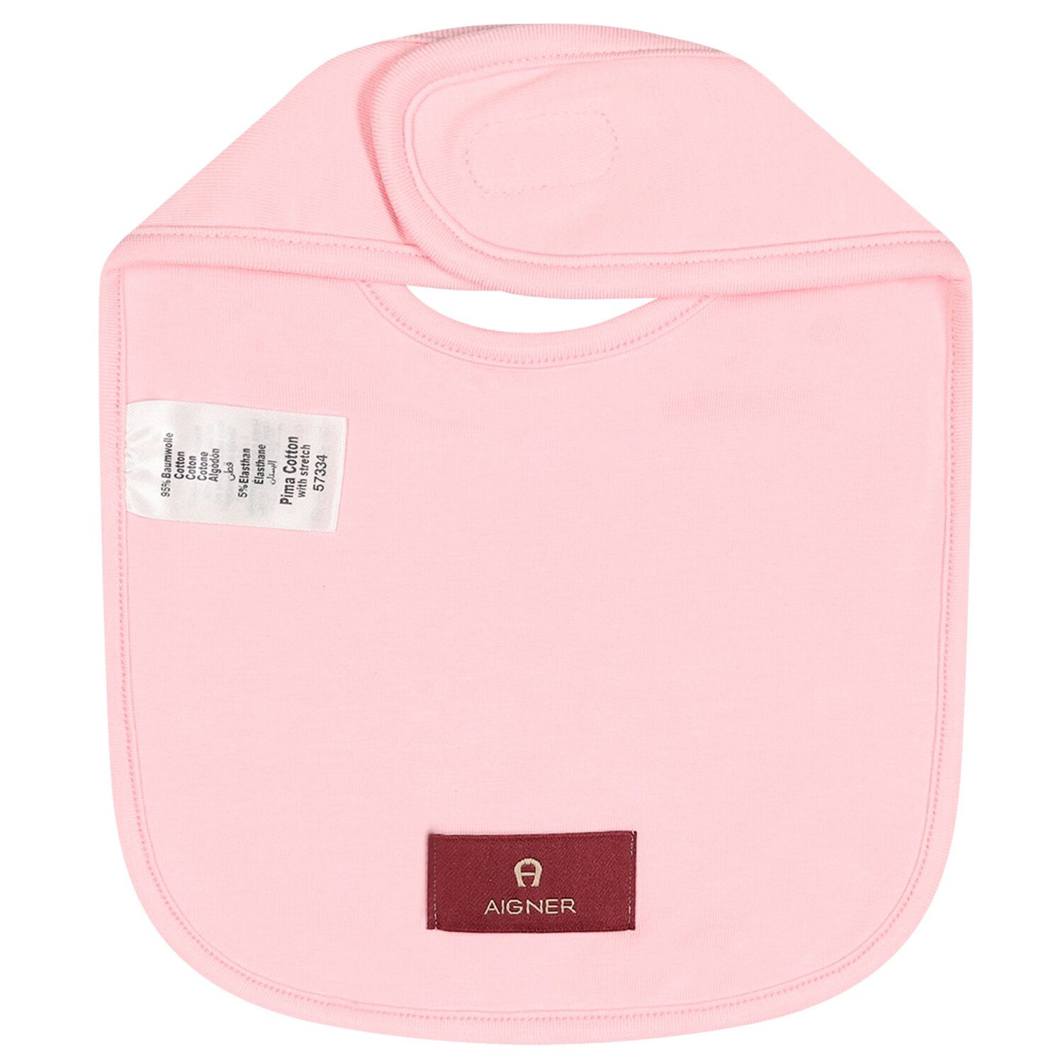 Baby Girls Pink Teddy Bear Logo Baby Bib, 3, hi-res