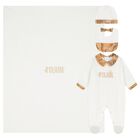 Ivory & Beige Geo Map Babygrow Gift Set, 1, hi-res
