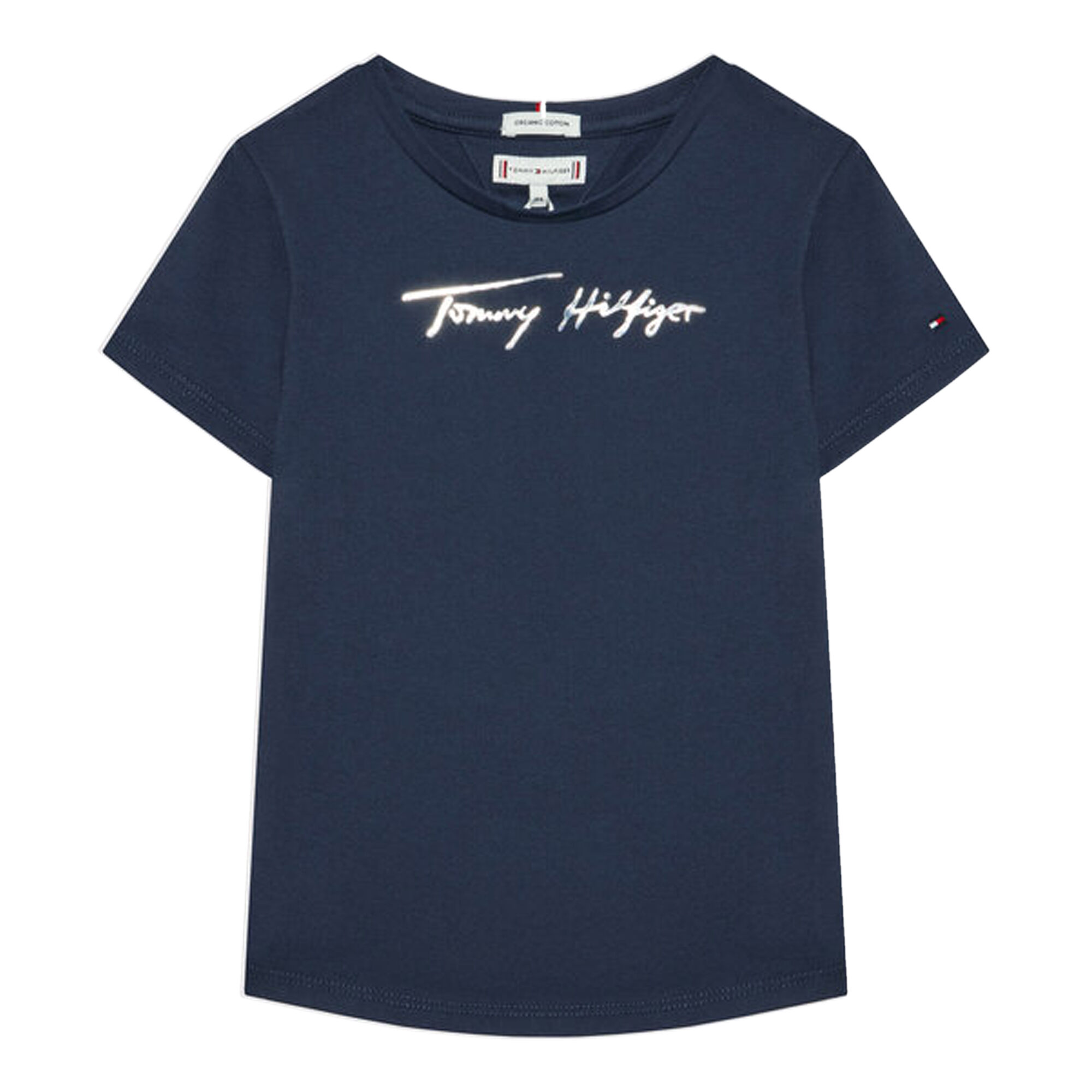 Tommy Hilfiger Girls Navy Logo T Shirt Junior Couture