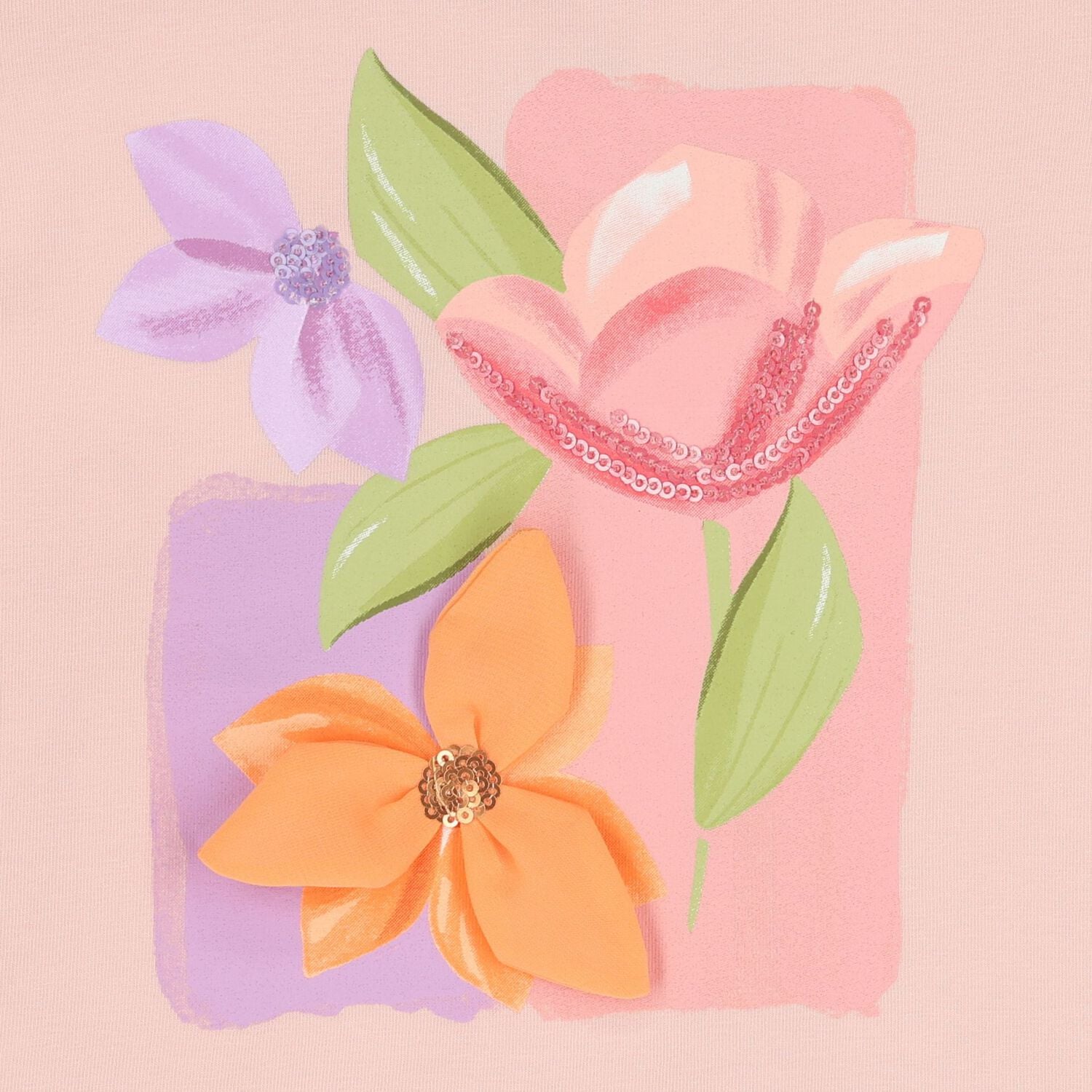 Girls Pink Flower T-Shirt, 1, hi-res