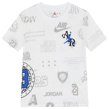 Boys White Jordan Logo T-Shirt