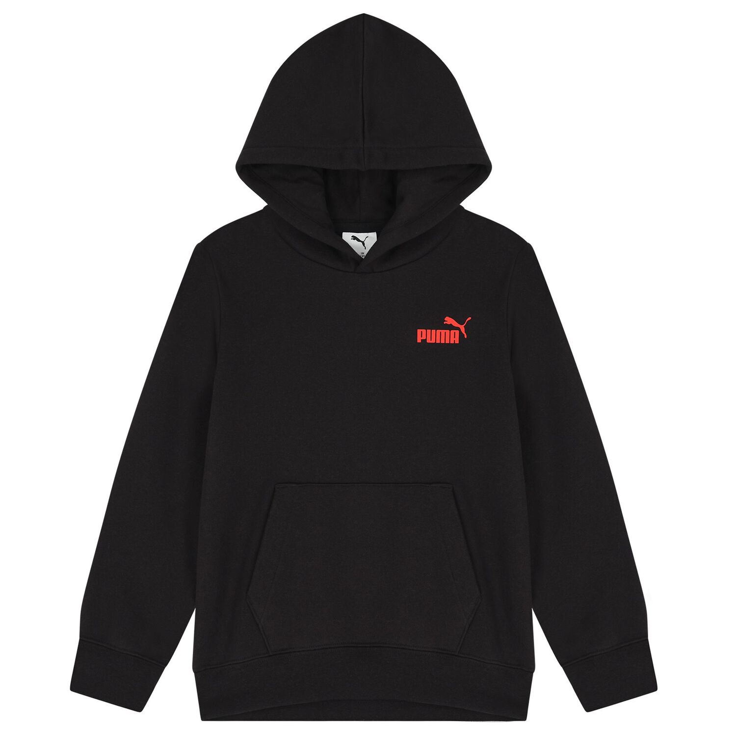 Boys Black Logo Hooded Top, 1, hi-res
