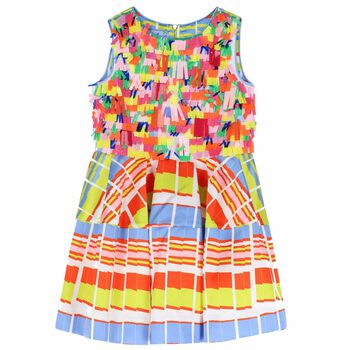 Girls Multicoloured Sequin Dress