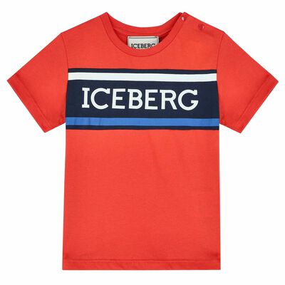 Younger Boys Red Logo T-Shirt