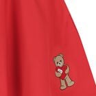 Girls Red Teddy Bear Skirt, 1, hi-res