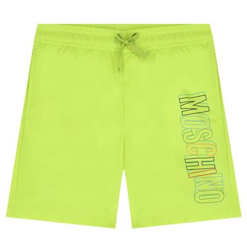 Boys Green Logo Swim Shorts