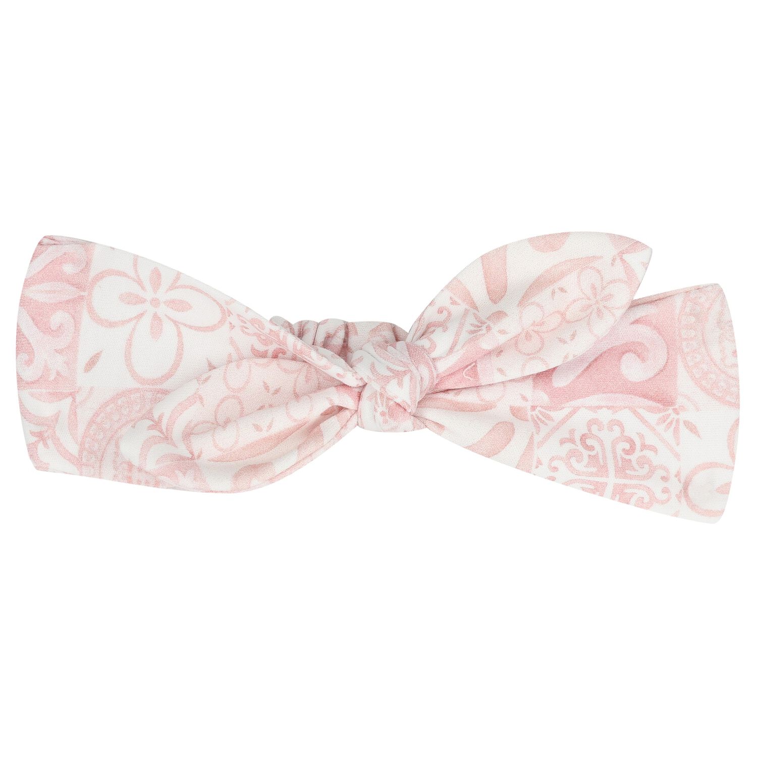 Baby Girls White & Pink Bow Headband, 1, hi-res