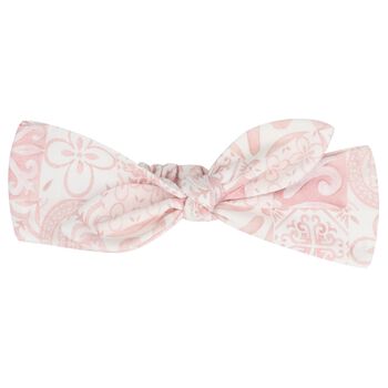 Baby Girls White & Pink Bow Headband