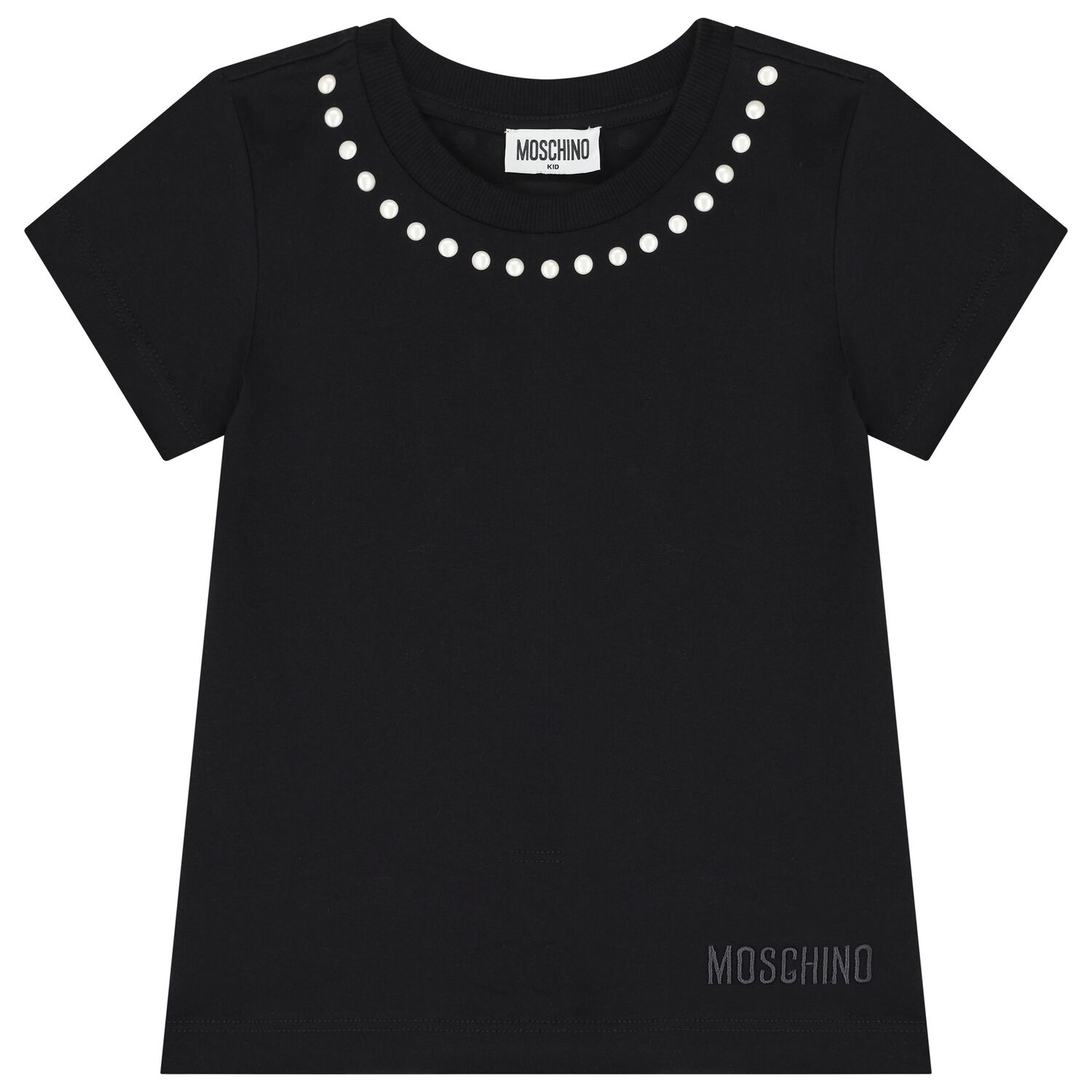 Girls Black Logo T-Shirt, 2, hi-res image number null