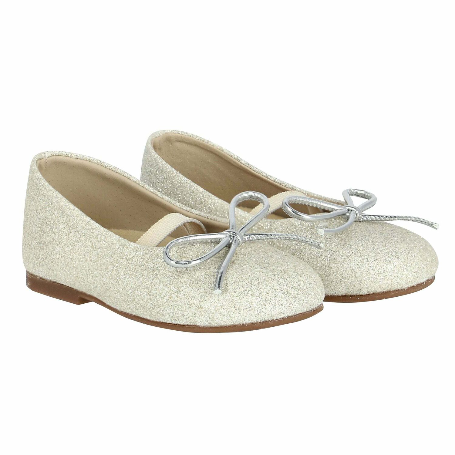Girls Metallic Ballerina Shoes, 1, hi-res image number null