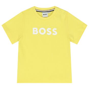 Younger Boys Yellow Logo T-Shirt