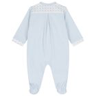 Baby Boys Blue & White Logo Babygrow Set, 3, hi-res