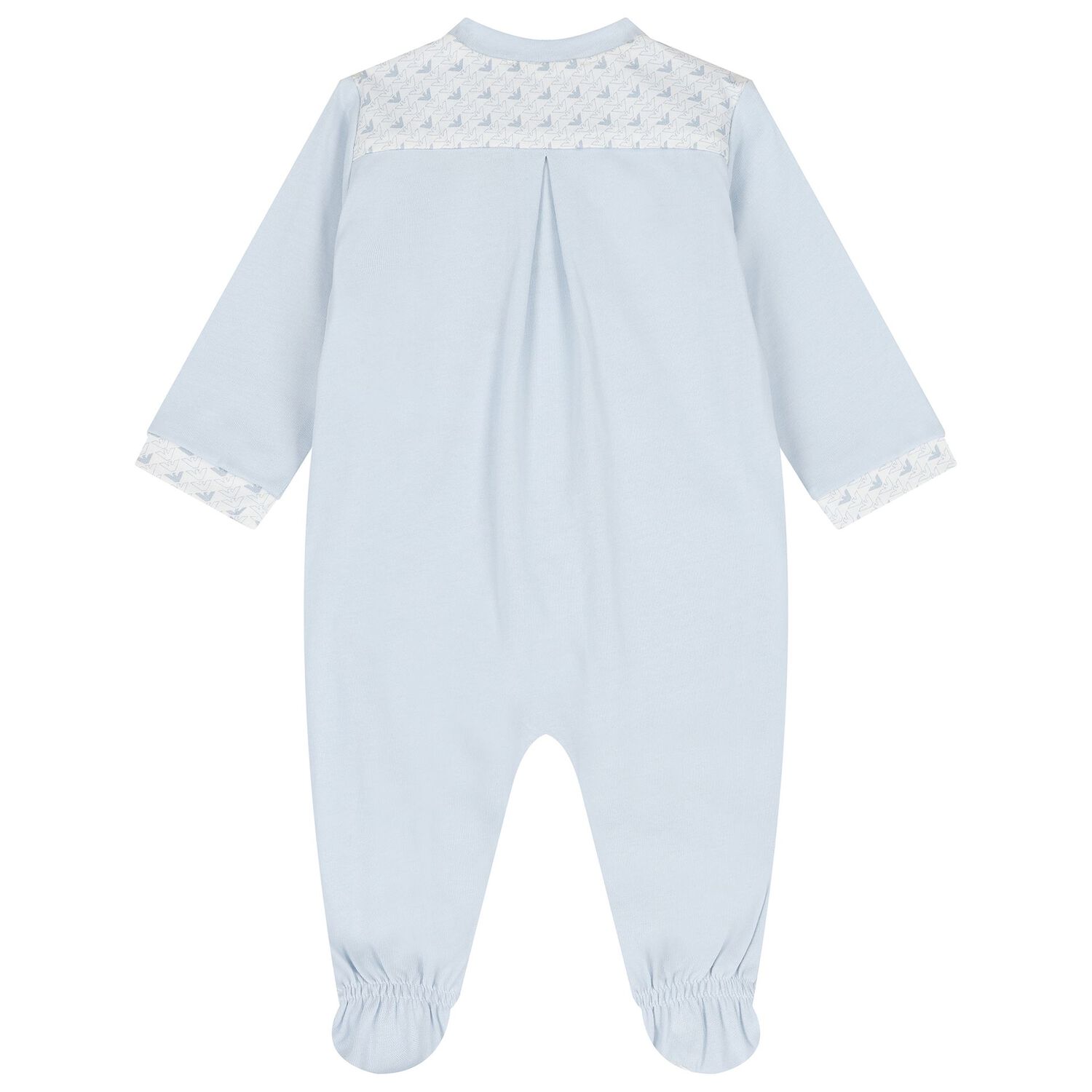 Baby Boys Blue & White Logo Babygrow Set, 3, hi-res