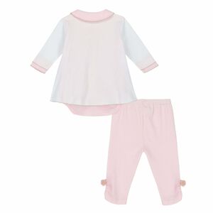 Baby Girls White & Pink Leggings Set 