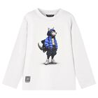 Boys White Wolf Long Sleeve Top, 2, hi-res