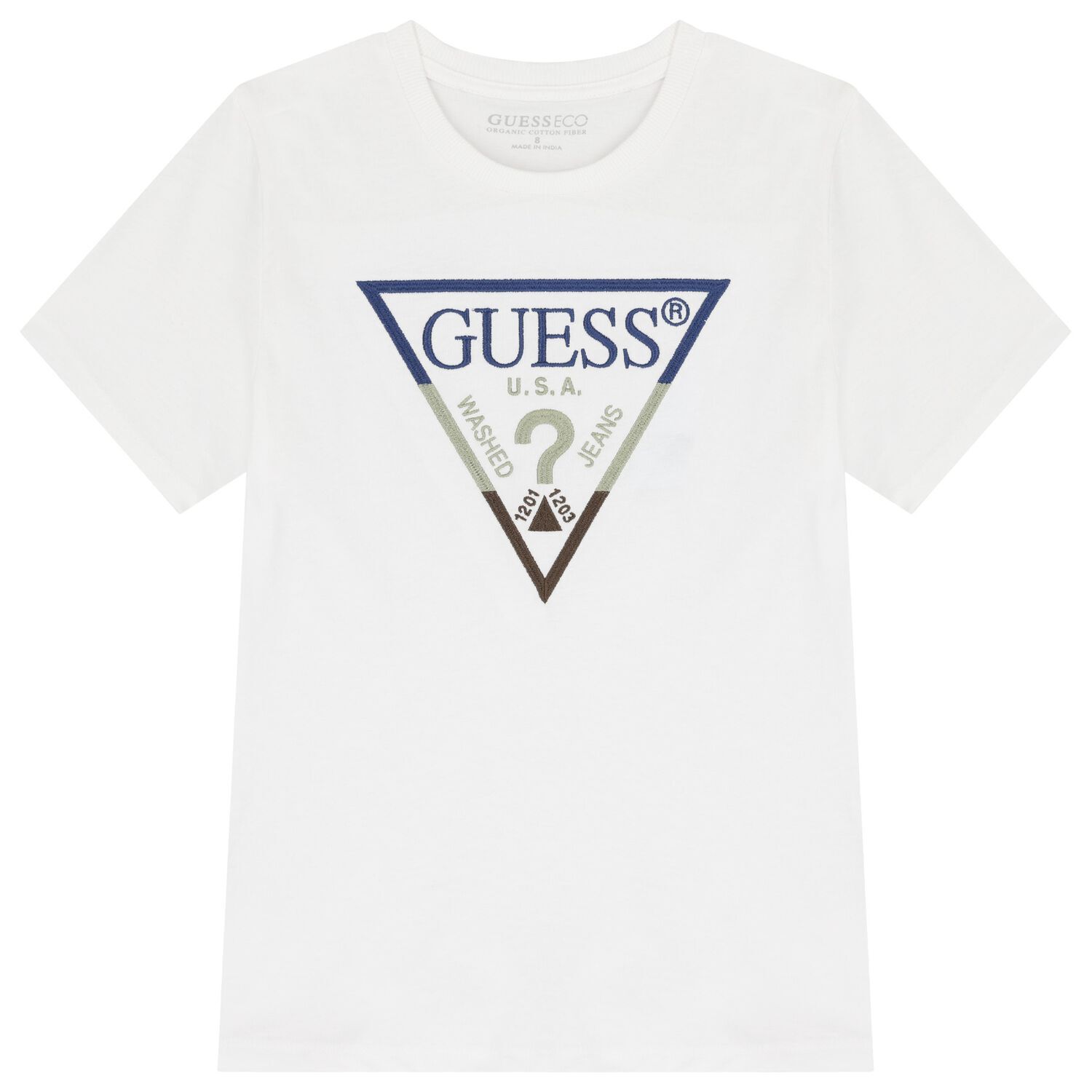 Boys White Logo T-Shirt, 3, hi-res image number null