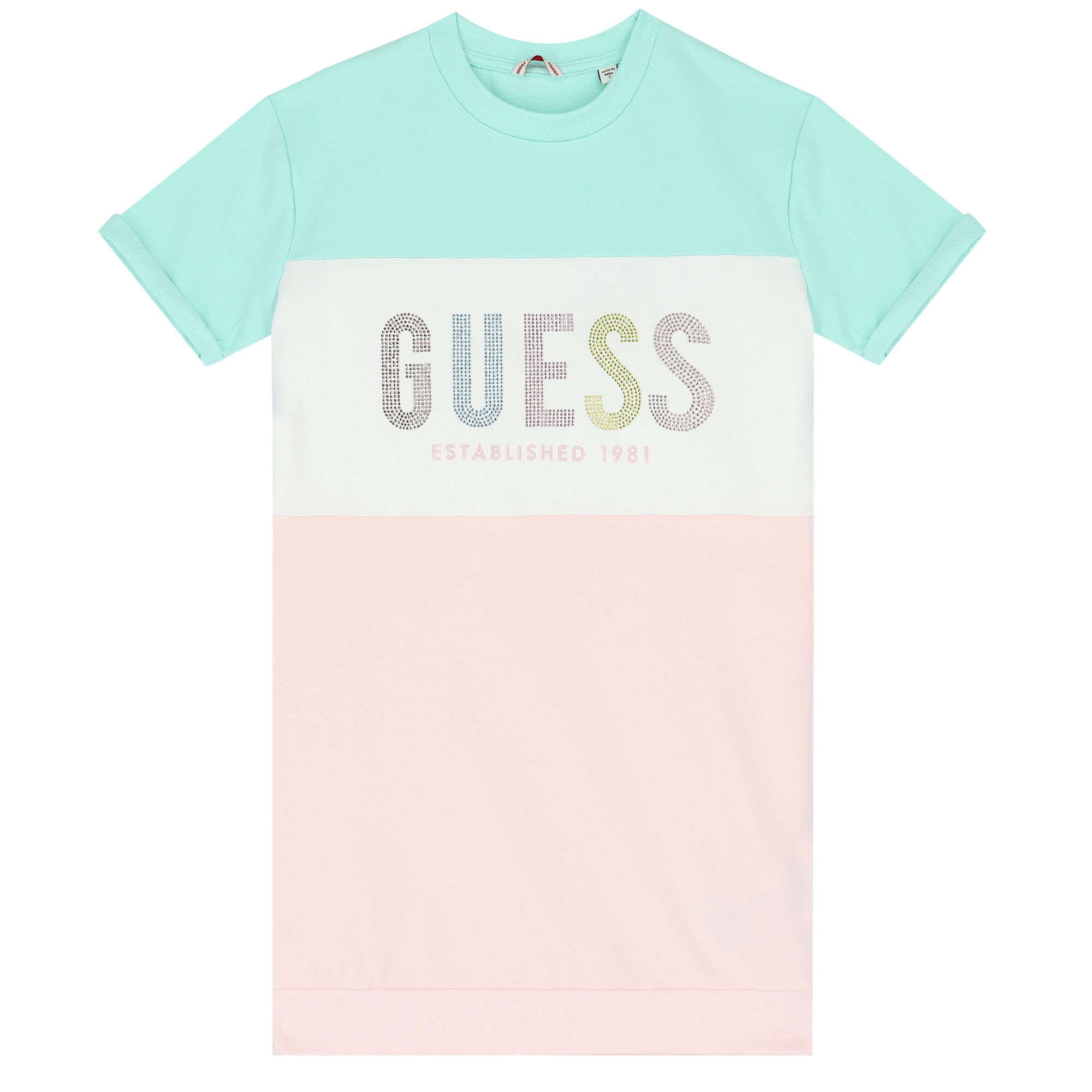 Pink and best sale green guess shirt
