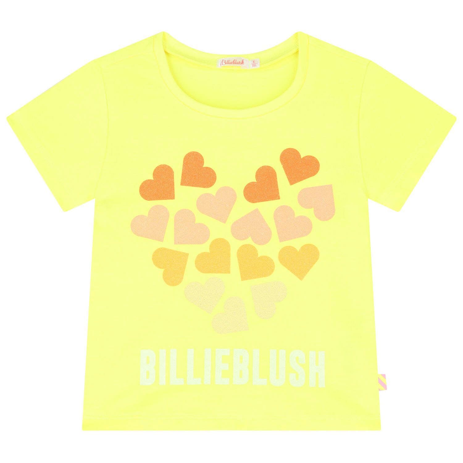 Girls Yellow Heart Logo T-Shirt, 1, hi-res