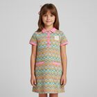 Girls Multi-Coloured Logo Dress, 1, hi-res