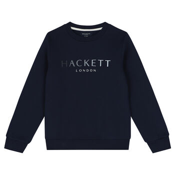 Boys Navy Blue Logo Sweatshirt