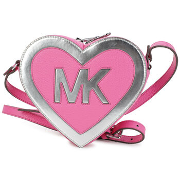 Girls Pink Heart Logo Shoulder Bag