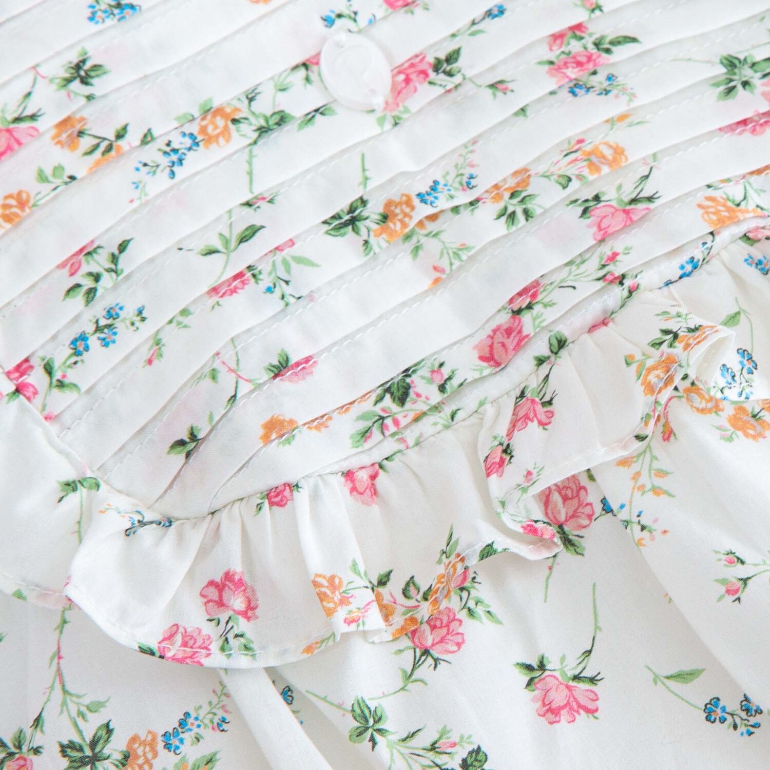 Baby Girls Ivory Liberty Print Floral Romper, 1, hi-res image number null