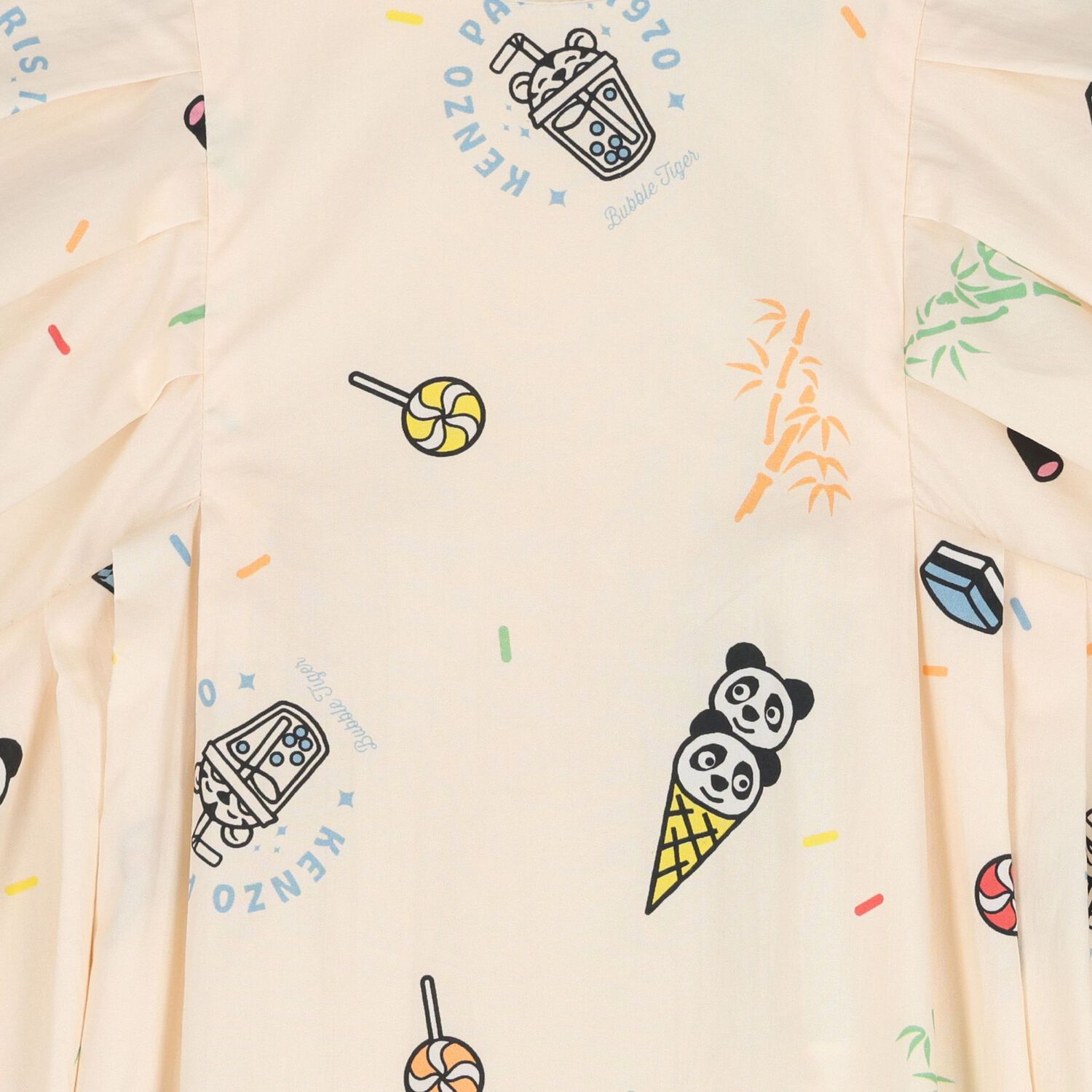 Baby Girls Beige Logo Dress, 1, hi-res