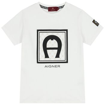Boys White Logo T-Shirt