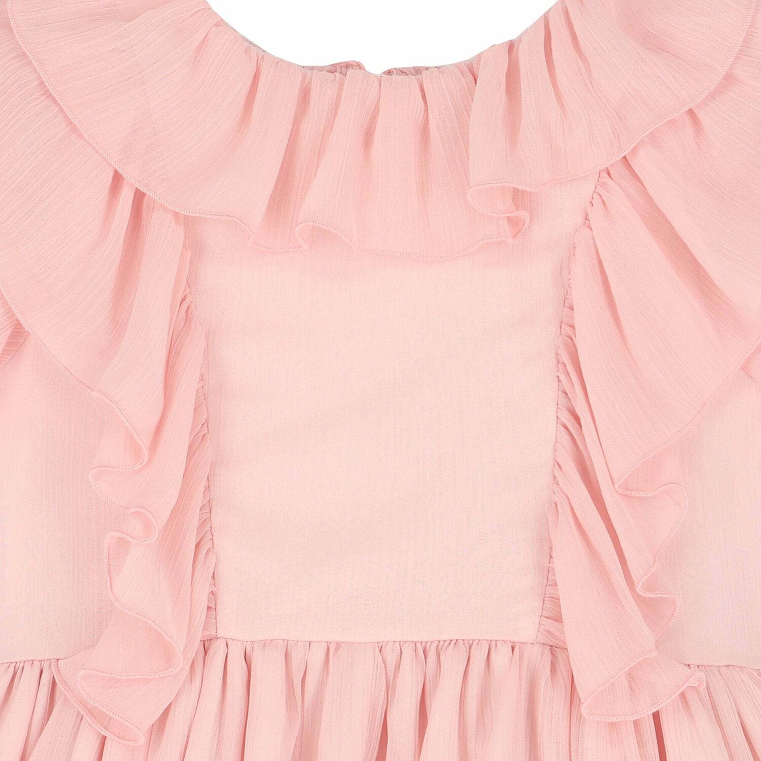 Girls Pink Chiffon Dress, 1, hi-res