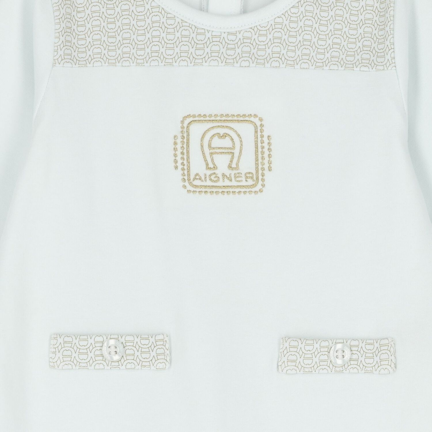Baby Boys Blue & Gold Logo Babygrow Gift Set , 2, hi-res