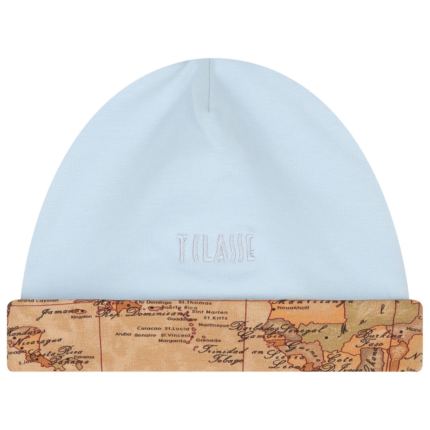 Baby Boys Blue & Beige Geo Map Babygrow Gift Set, 1, hi-res