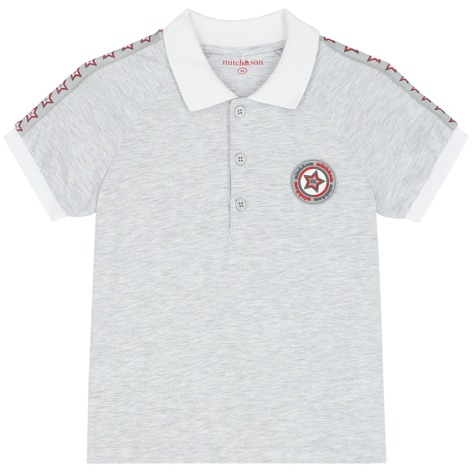 Boys Grey Polo Short Set, 1, hi-res