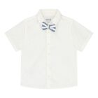Younger Boys White & Blue Shorts Set, 1, hi-res
