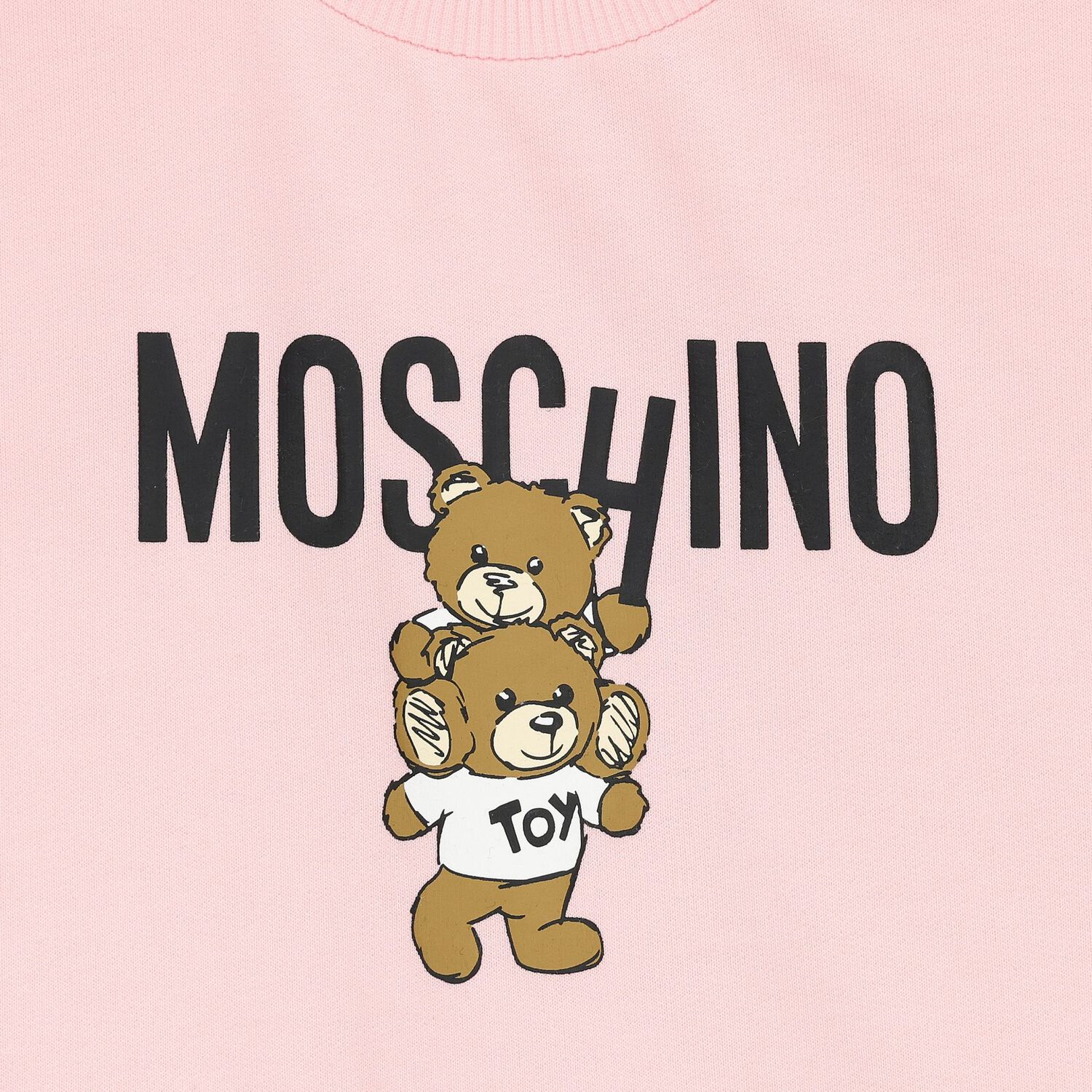 Younger Girls Pink Teddy Bear Logo Dress, 3, hi-res image number null