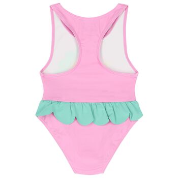Younger Girls Pink Seahorse Swimsuit