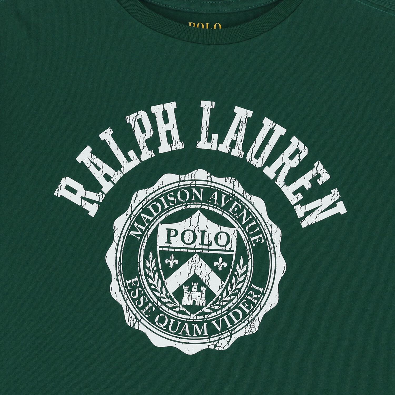 تيشيرت بنات بالشعار باللون الأخضر, 1, hi-res