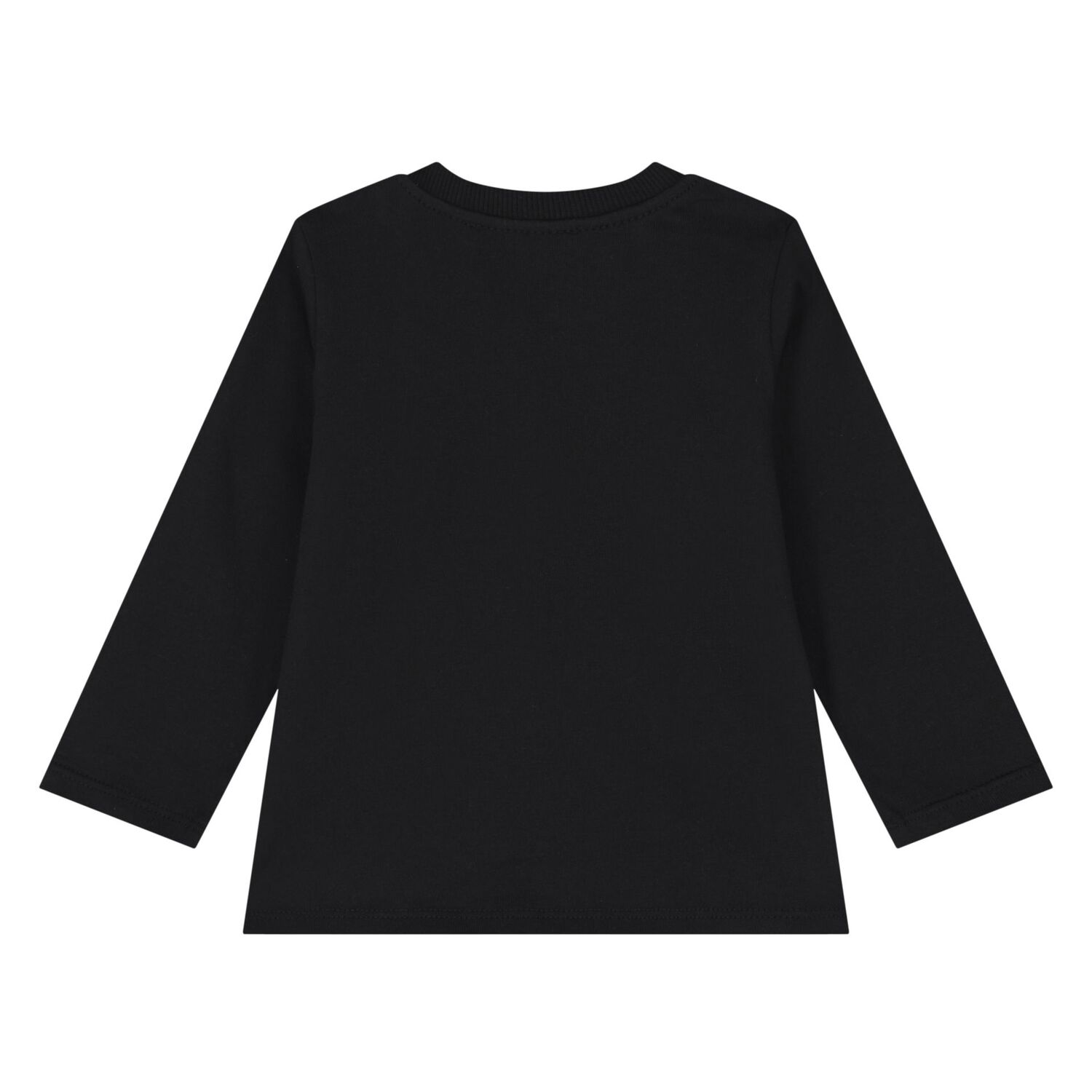 Younger Black Teddy Bear Logo Long Sleeve Top, 4, hi-res