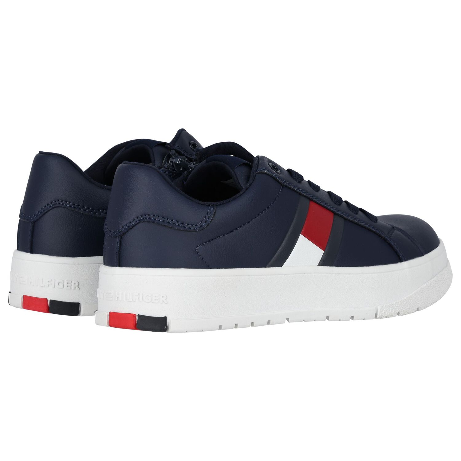 Boys Navy Blue Logo Trainers, 2, hi-res image number null