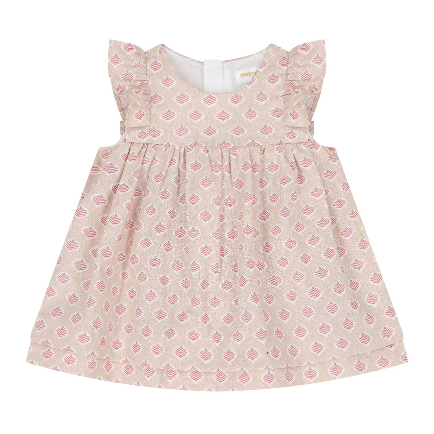 Baby Girls Beige Dress Set, 2, hi-res