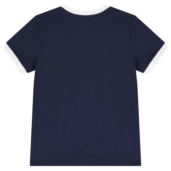 Boys Navy Blue Logo T-Shirt