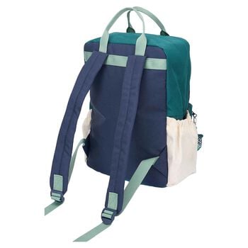 Boys Navy Blue, Green & Ivory Backpack ( 36CM )