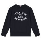 Boys Navy Blue Logo Sweatshirts, 1, hi-res