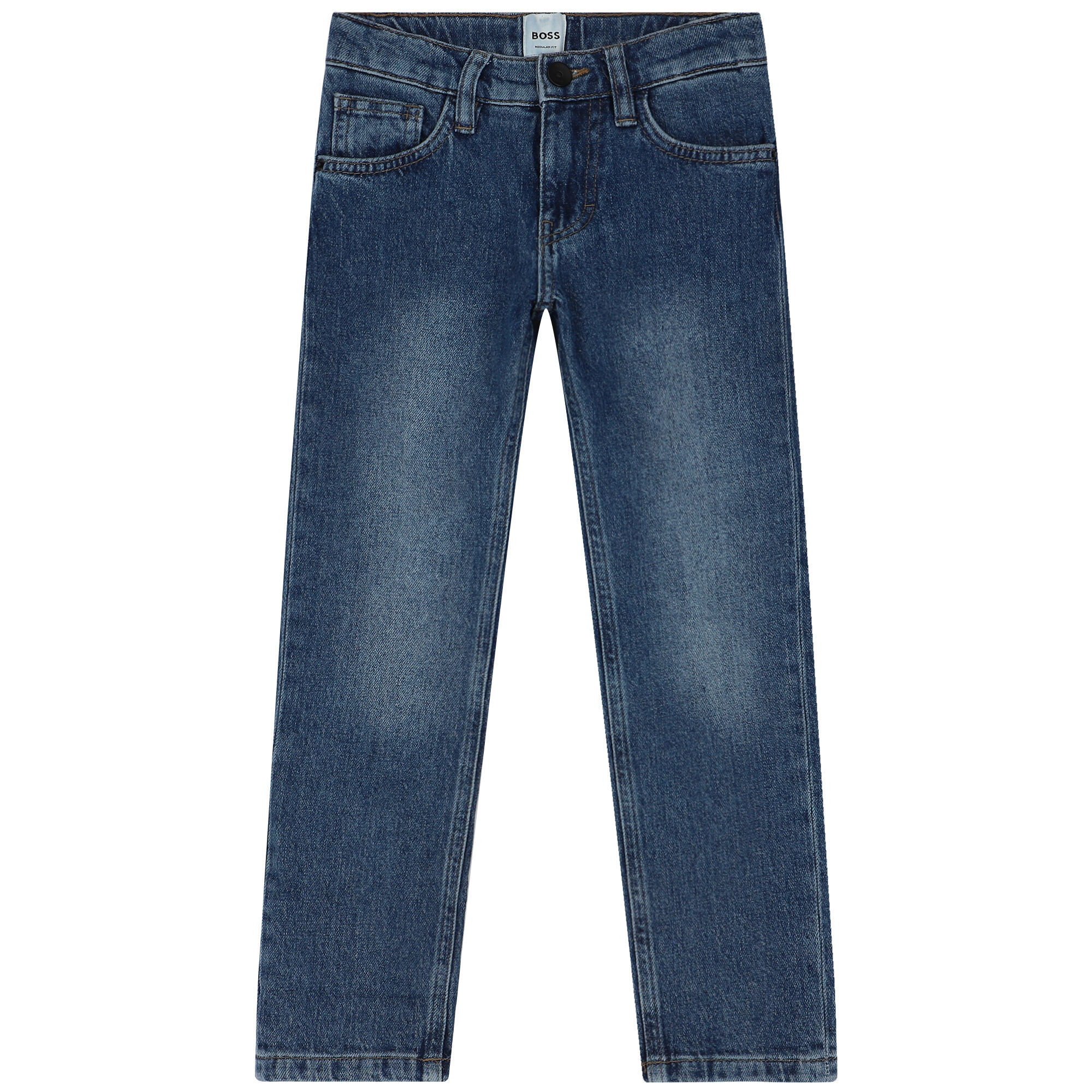 BOSS Boys Blue Denim Logo Jeans Junior Couture Bahrain