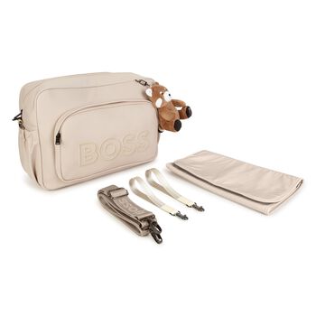 Beige Logo Red Panda Baby Changing Bag ( 38cm )