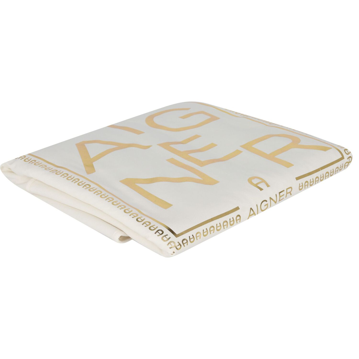 Ivory & Gold Logo Baby Blanket, 1, hi-res