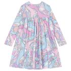 Girls Pink & Blue Orchidee Dress, 1, hi-res