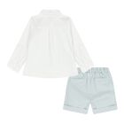 Baby Boys White & Blue Shorts Set, 2, hi-res