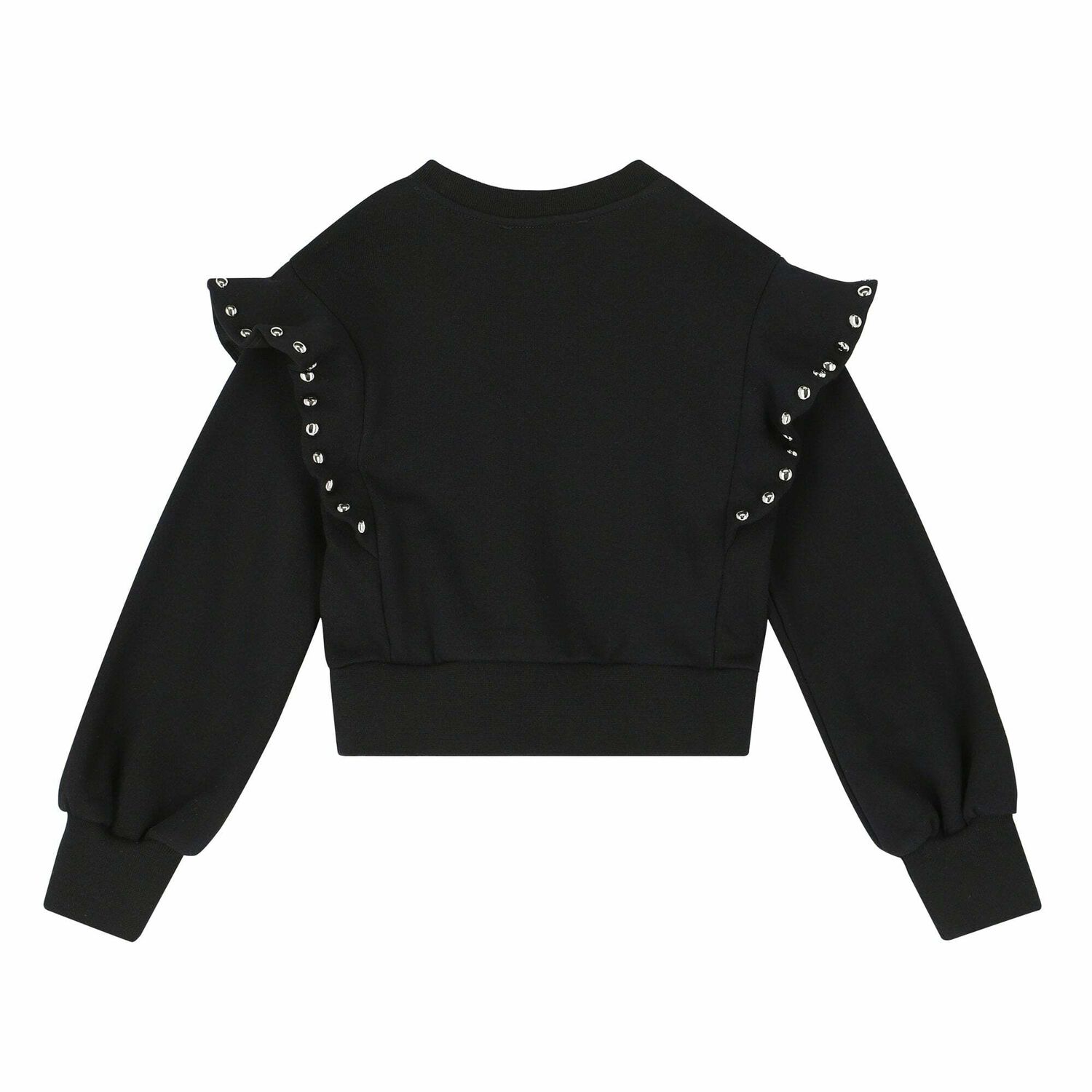 Girls Black Logo Sweatshirt, 1, hi-res image number null