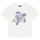 Boys White Turtle T-Shirt, 1, hi-res